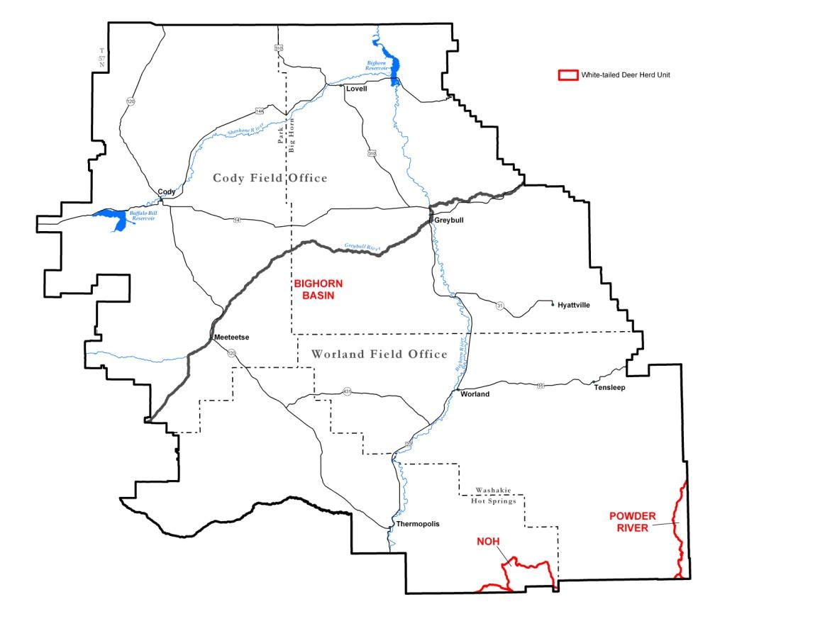 Wildlife Herd Units – White-tailed Deer