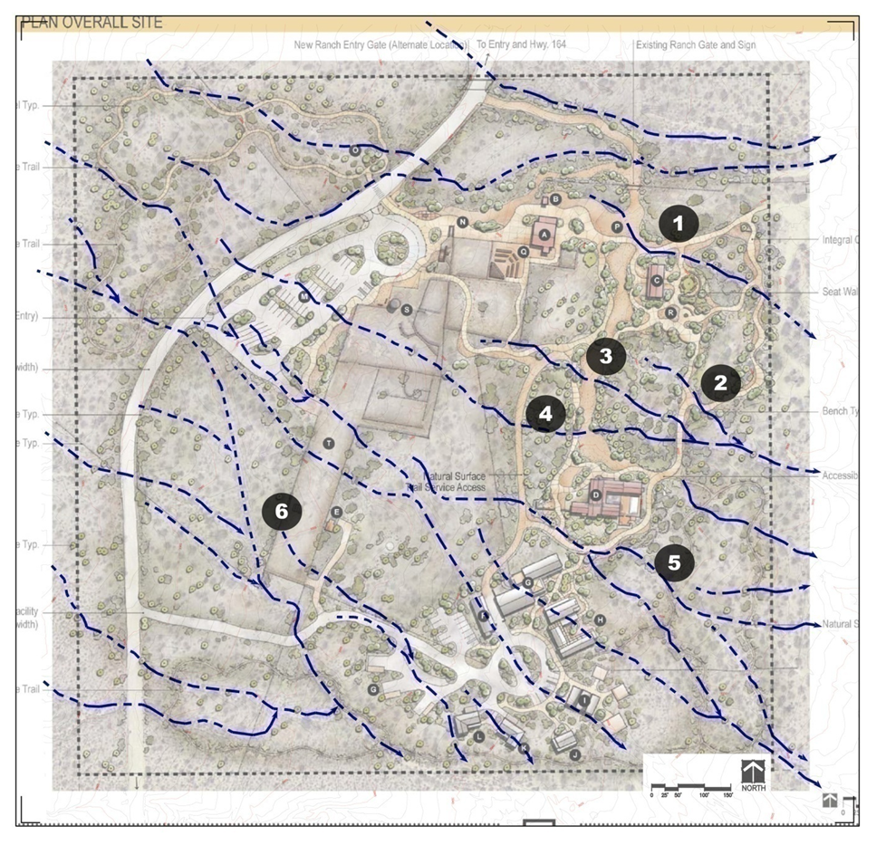 Walking Box Site Hydrology - Existing Drainage Pattern Across Site